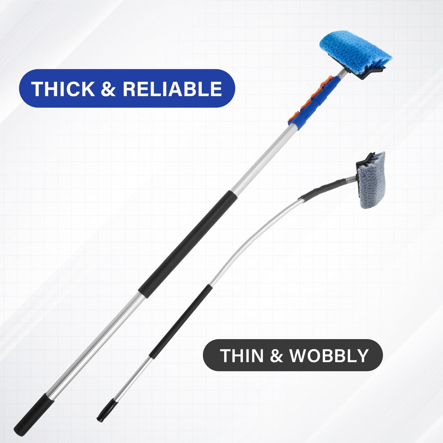 30 FT Exterior House Cleaning Brush Set with 6-24 Foot Telescoping Extension Pole