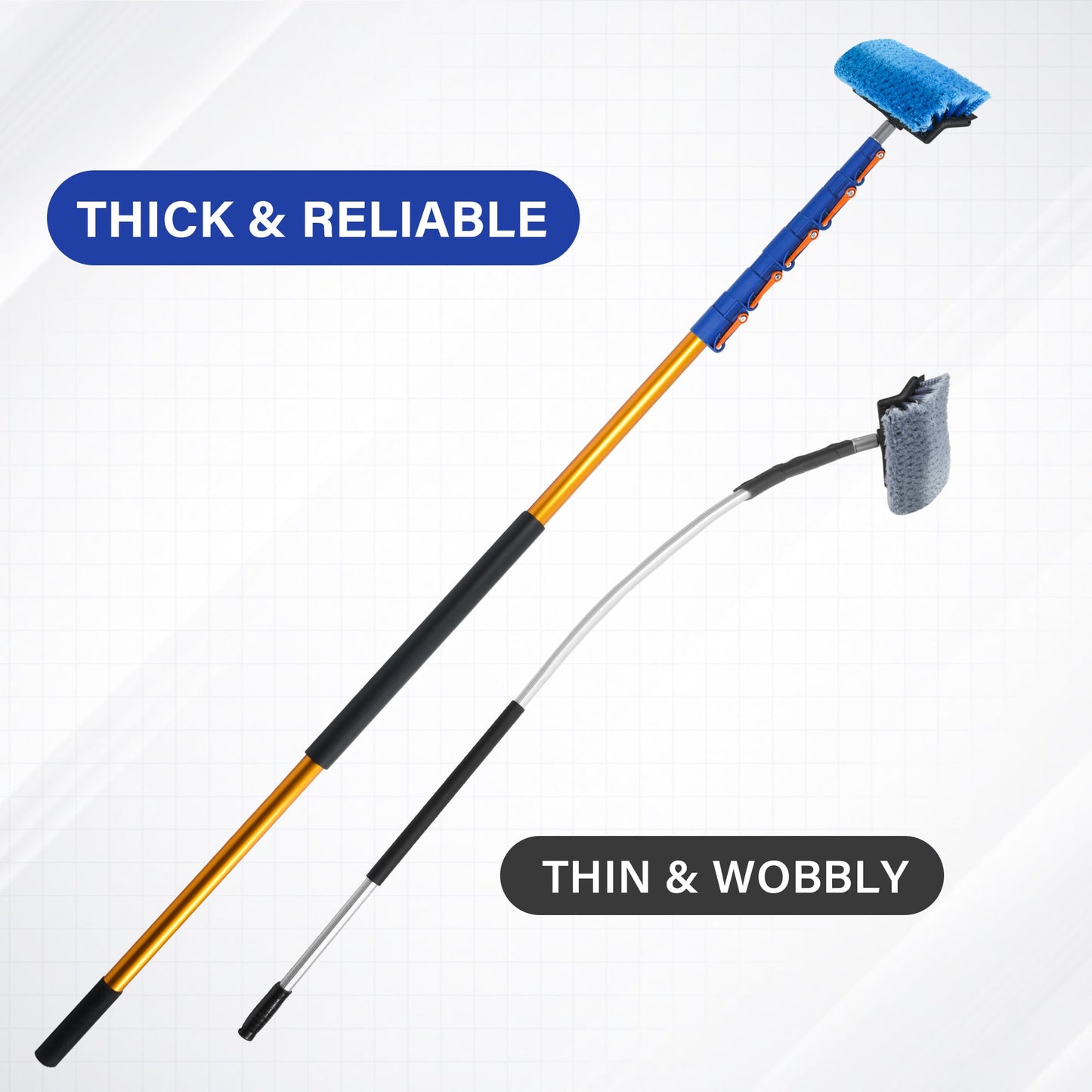 36 FT Exterior House Cleaning Brush Set with 7-30 Foot Telescoping Extension Pole