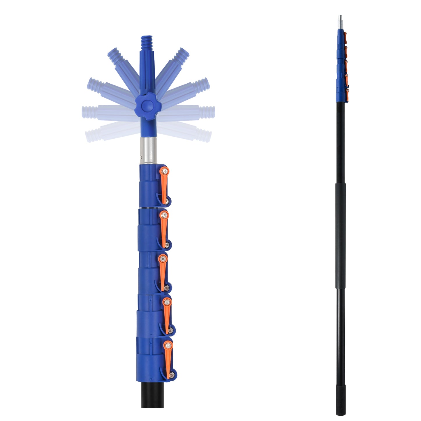 7-30FT Extension Pole, Aluminum Telescoping Pole, U.S. Standard Thread