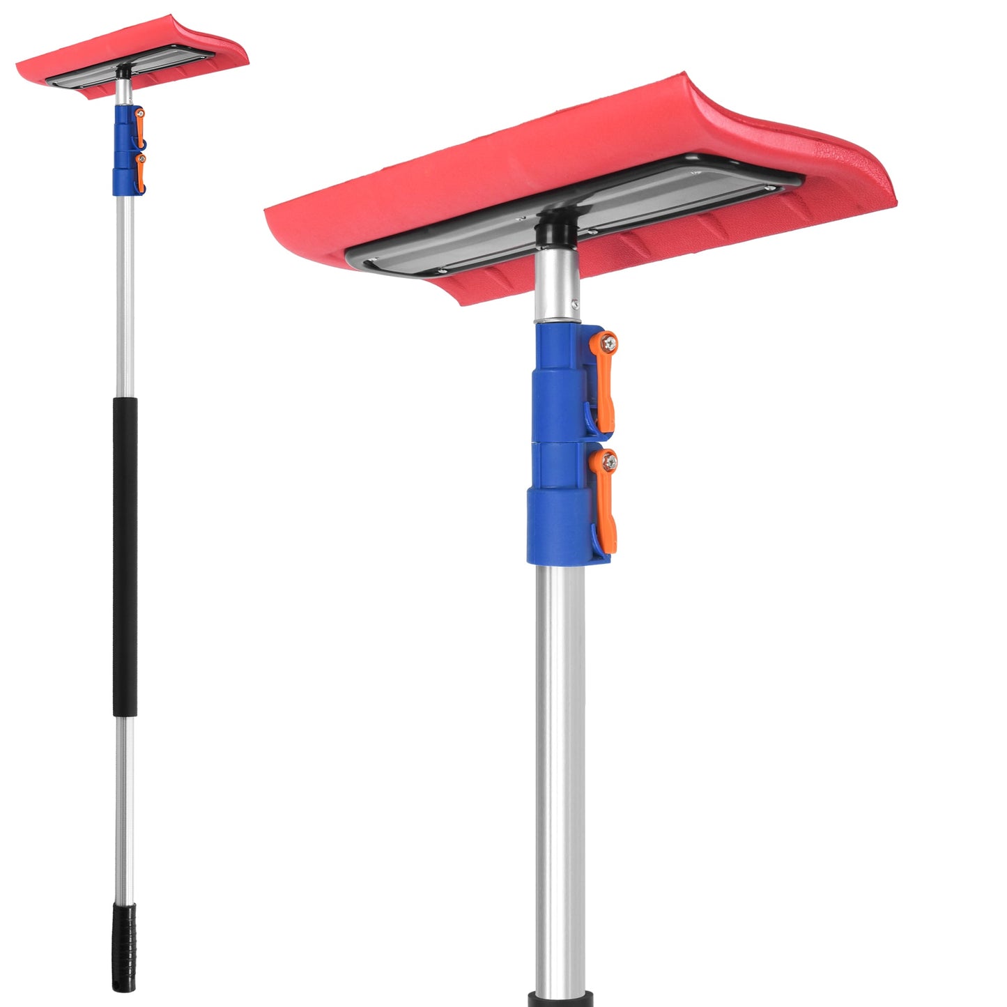 Snow Rakes Roof Rake, 5-12 Ft Extendable Lightweight Aluminum
