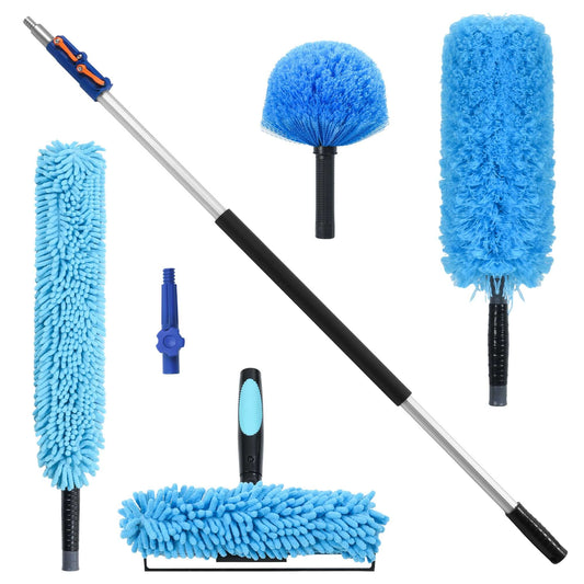 20 FT High Reach Cleaning Kit with 5-12 Foot Telescoping Extension Pole